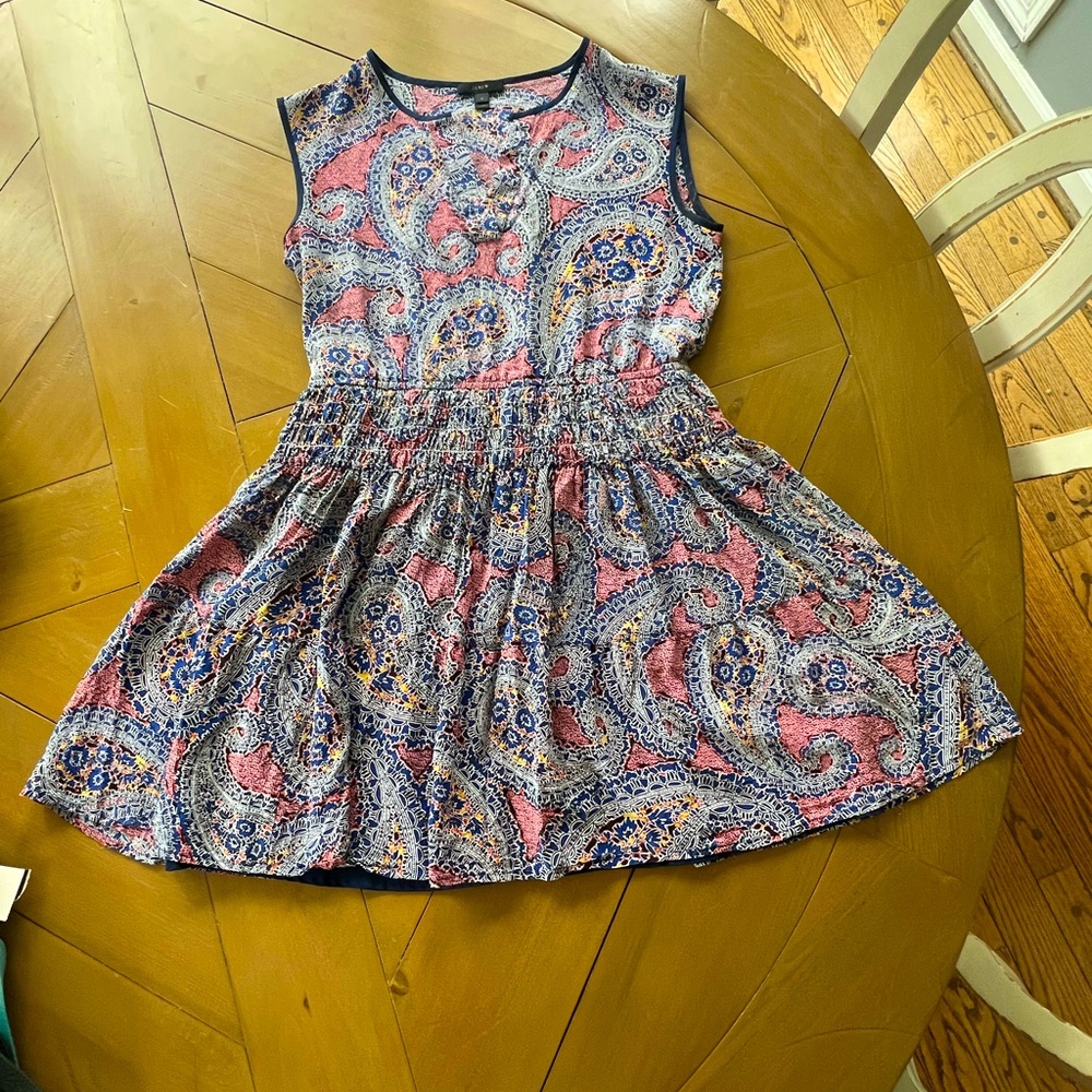 J. Crew Silk Smocked Waist Dress Size 6